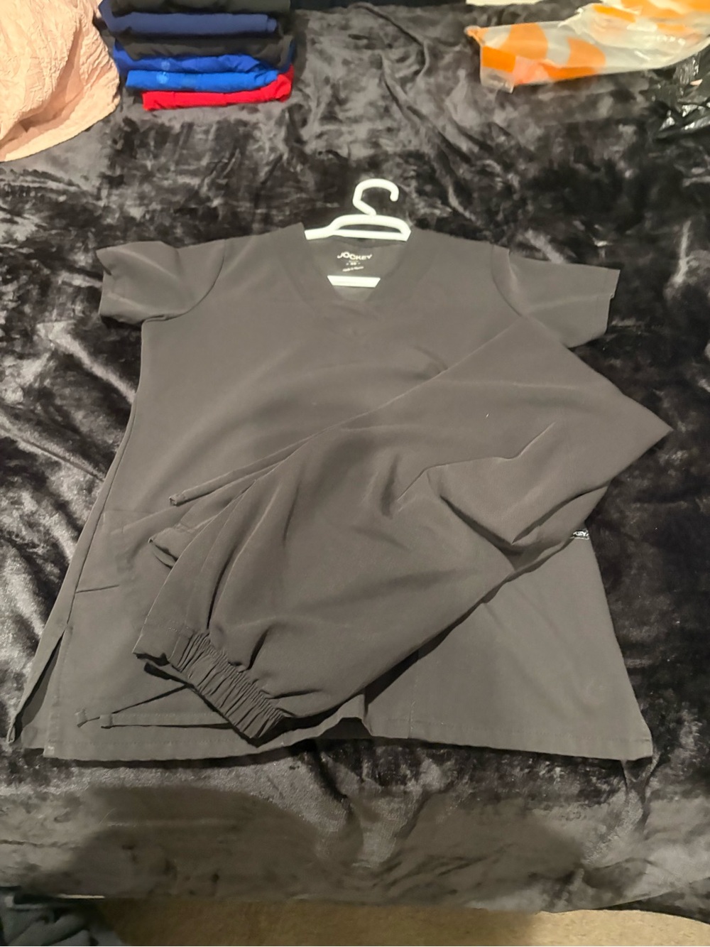 Jockey Black Women's Scrub Top and Pants Set